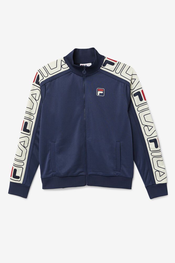 Fila Jacket Mens Navy Gatlin Track - Ireland 03856-ZDOB